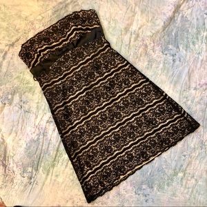 MOVING SALE! Black and nude strapless dress